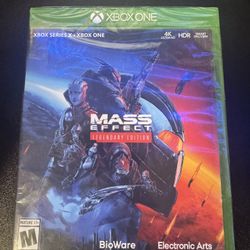 Brand new, factory-sealed copy of Mass Effect Legendary Edition for Xbox Series X / Xbox One.