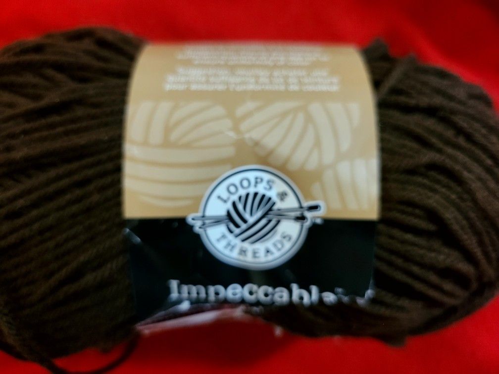 Loops & Threads Impeccable Chocolate Yarn Only One