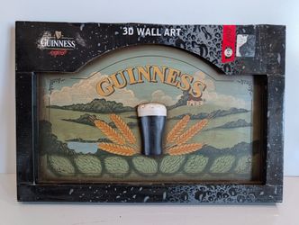 Guinness 3D Wall Art Beer Pint Sign Bar Decor Licensed Display New In Box