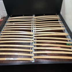IKEA MALM King Bed Frame w/ Wood Slats
