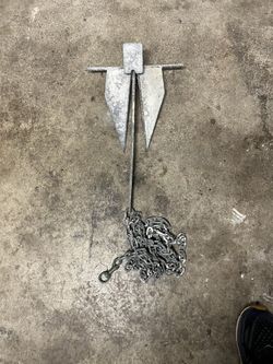 HOOKER M240 Galvanized Anchor With 8’ Attached Galvanized Chain