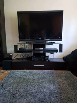 Sony 52" TV, Blu-Ray Surround Sound and TV Stand