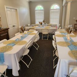 Baby Blue Cheese Cloth Table Runners. 10 Foot Long