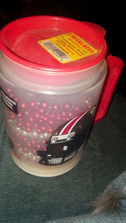 Ohio State University insulated mug w/ beads