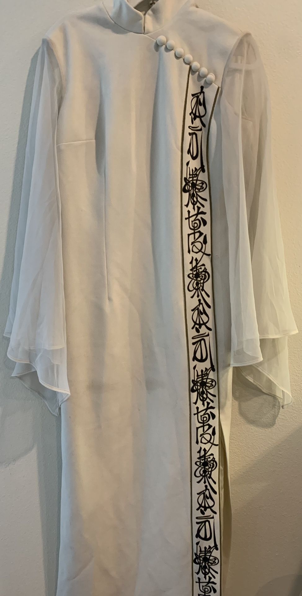 VINTAGE ALFRED SHAHEEN MAXI EVENING GOWN/WEDDING DRESS