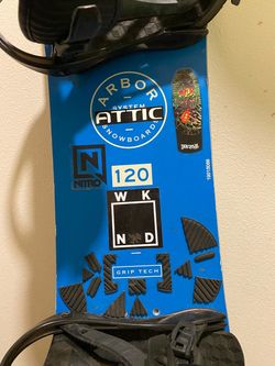 Arbor Attic 120 Snowboard with Bindings