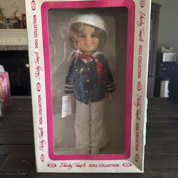 Vintage Shirley Temple 12” Navy Sailor Doll