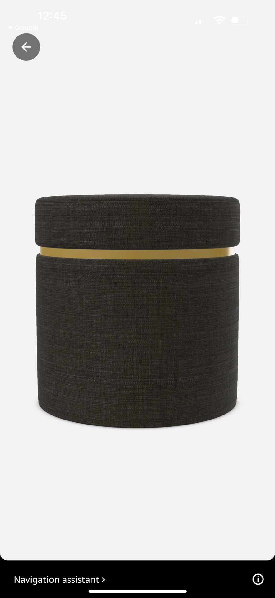 Round Storage Ottoman/Foot Stool **Location:Southside Near Atlantic and StJohns Bluff