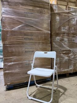 White Folding Chairs Party Rental – Heavy Duty – $9 each