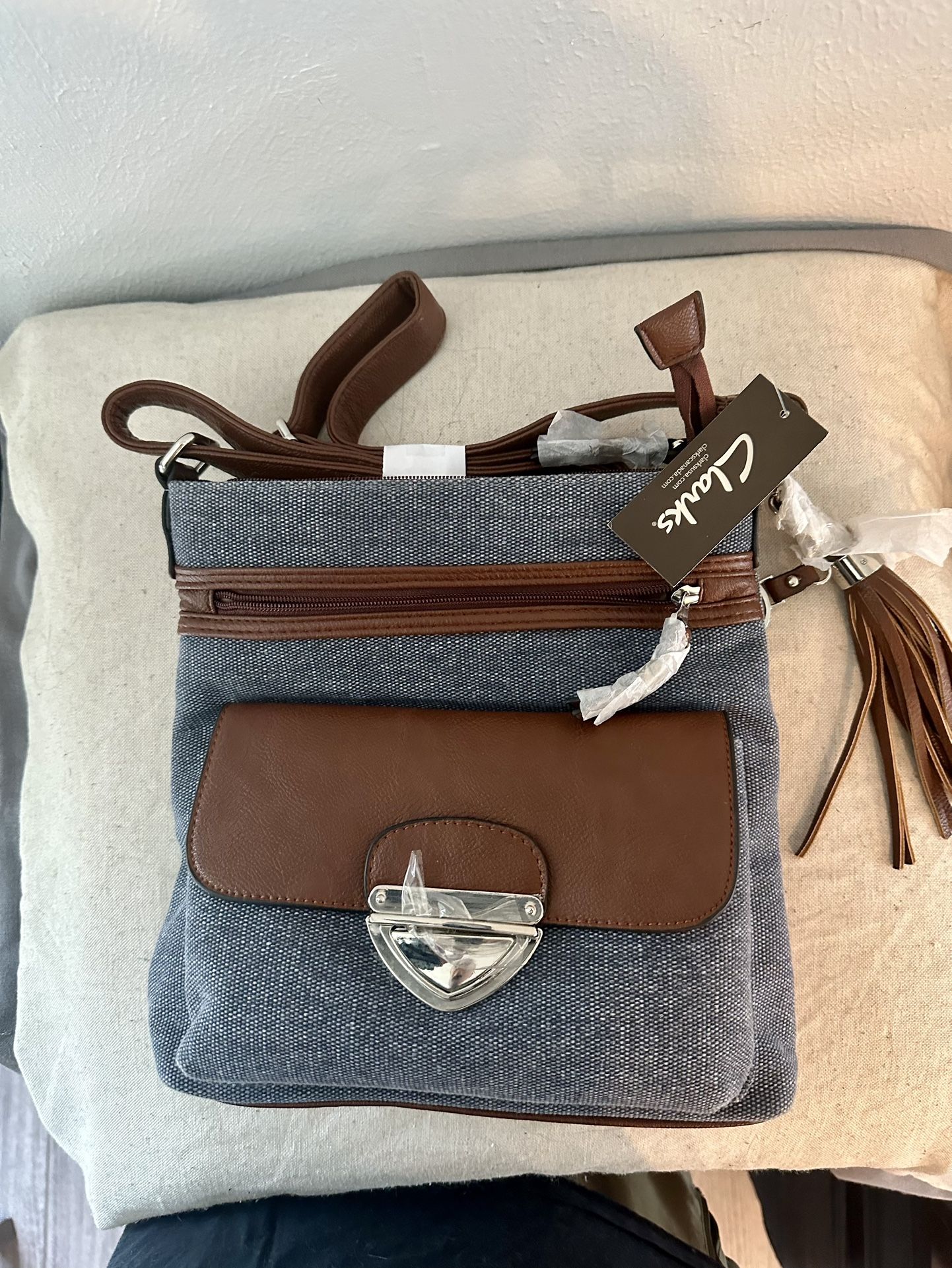 Clarks Canvas & Leather tote bag