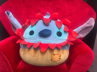 DISNEY STITCH AS SIMBA FROM LION KING - 8 INCH ROUND PLUSH - NEW