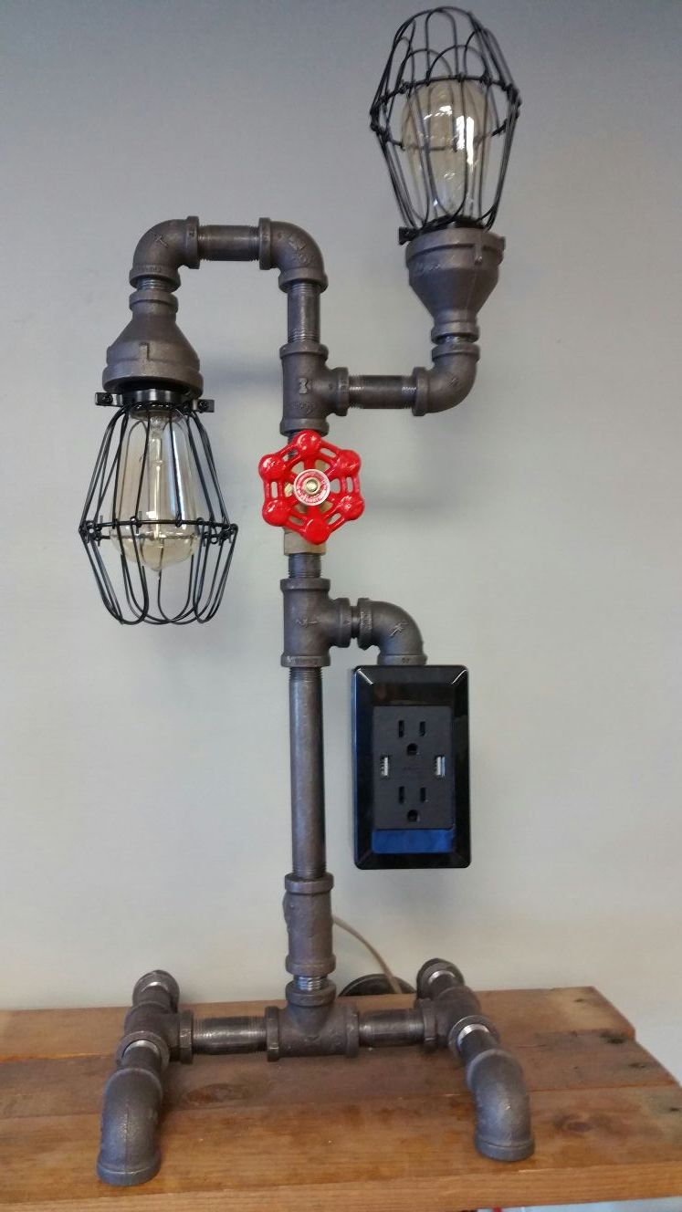 Gas pipe lamp