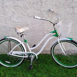 Classic Phat Cycle Sea Crest 26" Beach Cruiser Bike Bicicleta Basket 