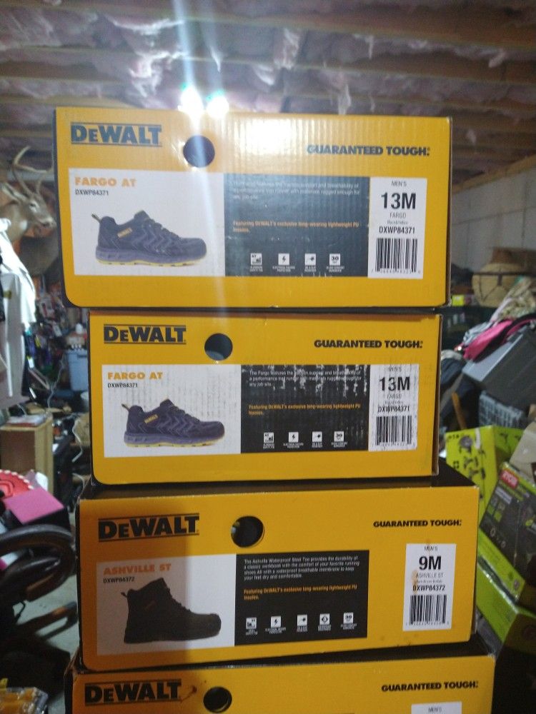 DeWalt Boots $65 New Inbox Three Different Styles Various Sizes