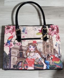 Charming Girl, 13x11 Woman, Girls Purse, Fashion Bag With Strap And Zipper