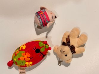 Lot of 3 Small Plush Stuffed Animals — Mini Plushies Bundle