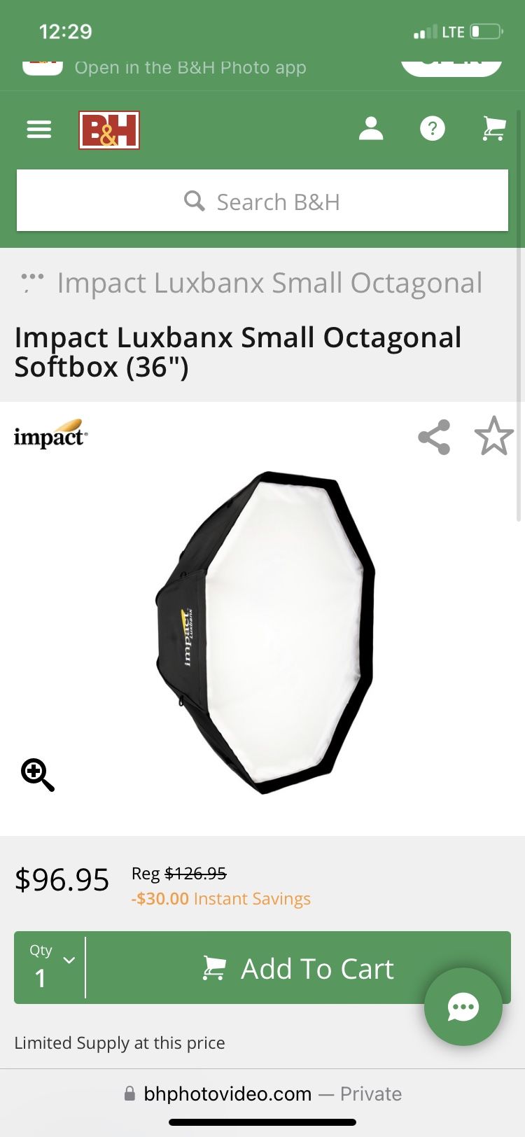 2 24 x 36 Soft Boxes and 1 3 foot Octa Soft Box