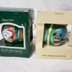 Vintage Peanuts Christmas Ornaments 2 