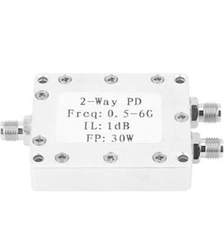 Brand: Rankomu
RF Power Splitter, Compatible 0.5-6GHz 30W 2-Way Power Divider Signal Power Splitter Module for Industrial Equipment Electrical