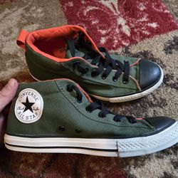Converse All Star Chuck Taylor Junior Size 5 Army Green/Orange