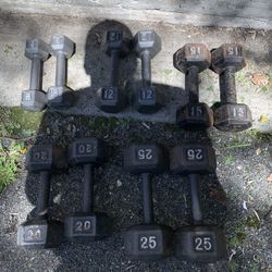 160lbs Metal Dumbbells 