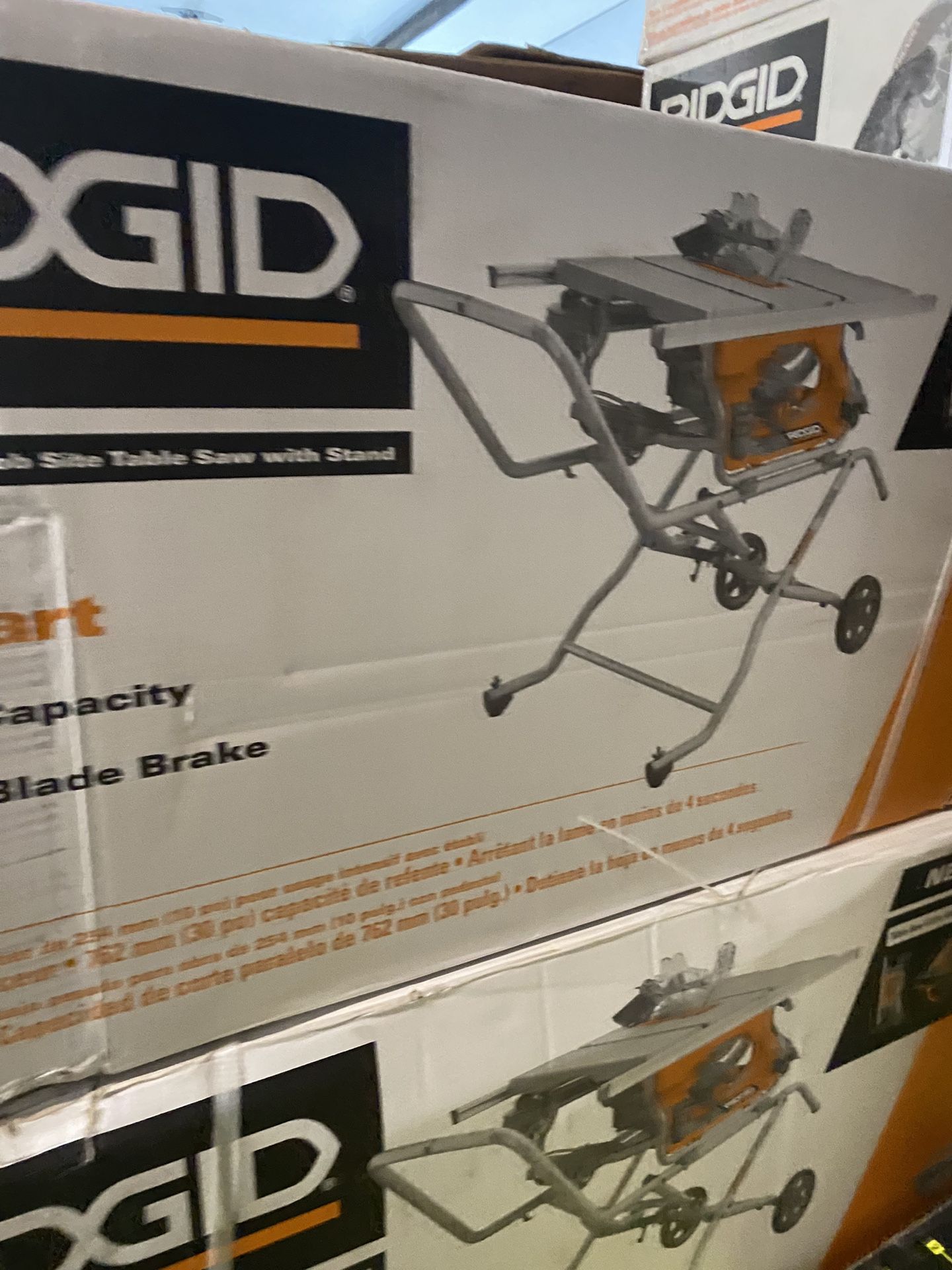 RIDGID 15 Amp 10 in. Portable Corded Pro Jobsite Table Saw with Stand