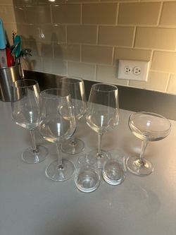 Wine glasses + tasters