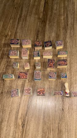 Lot Of 31 Rubber Stamps Dinos And Bugs