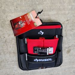 7 in. 3-Pocket Clip On Tool Belt Pouch
