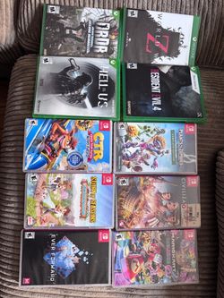 Lot of 9 Xbox One, Series X & Nintendo Switch Games