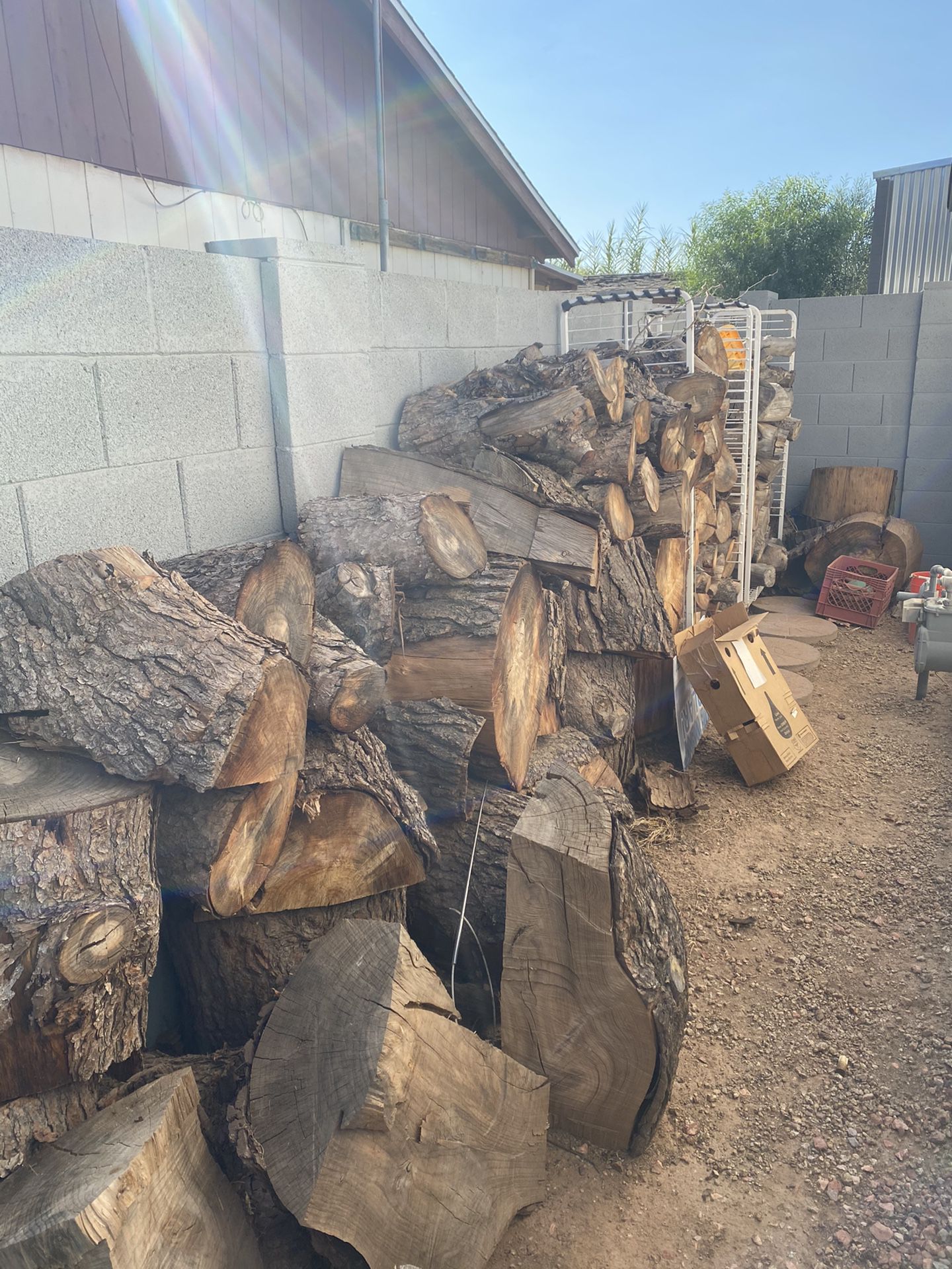 Firewood for sale. Seasoned pine, needs to be split