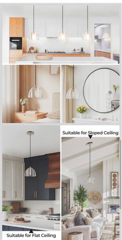 7" Crystal Dome Pendant Light, Kitchen Island Hanging Ceiling Fixture Elegant crystal dome pendant with adjustable hanging height for kitchens, dining