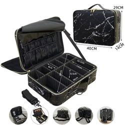 Relavel Makeup Bag - Black Marble 