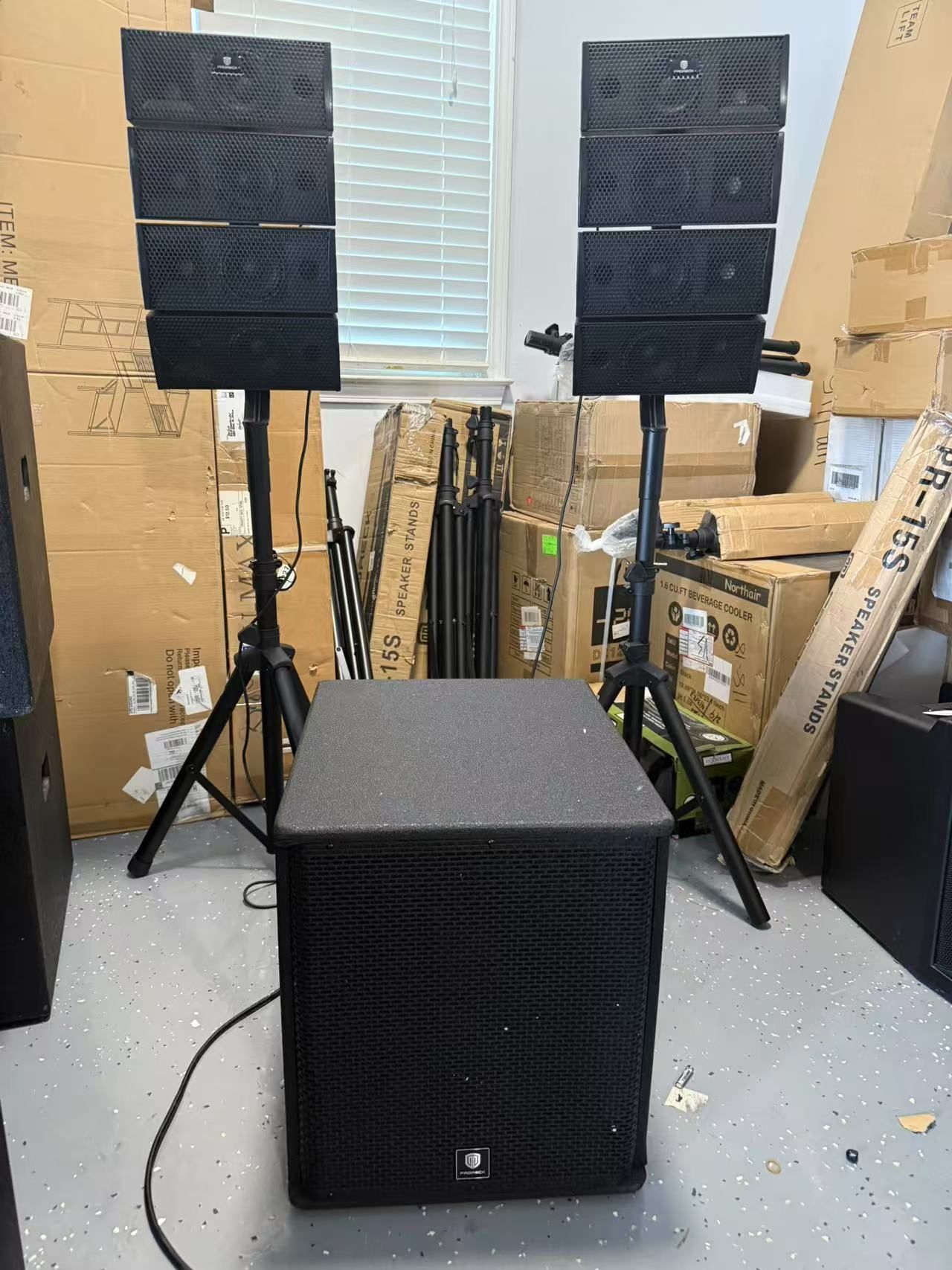 Bluetooth PRORECK Club 3500 15 inch subwoofer 3000W DJ PA Speaker System Combo Set