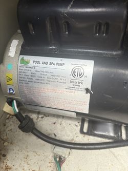 2 Pump Jacuzzi Or Pool