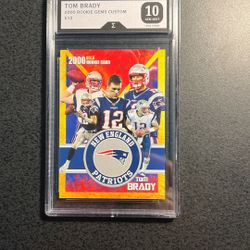 Tom Brady 2000 Rookie Gold- Graded 10