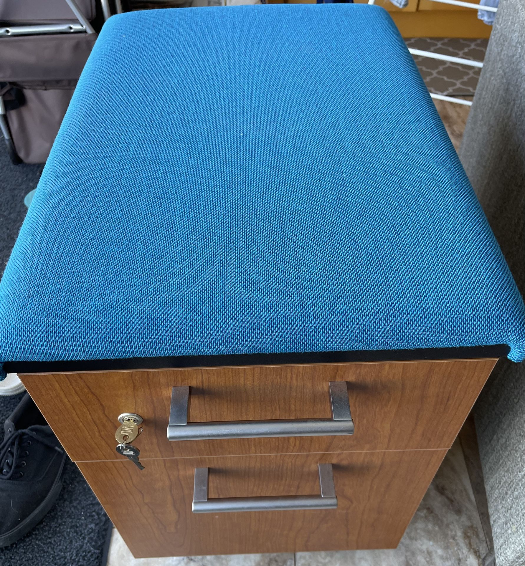 Filing Cabinet With Padded Seat