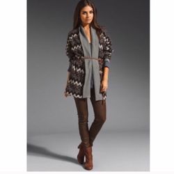 Long wool cardigan