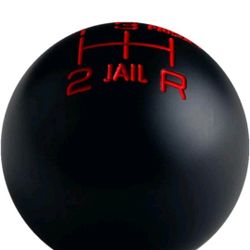 DEWHEL Weighted Round Black Jail Prison 5 Speed Shift Knobm