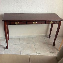 Mahogany Color Console Table
