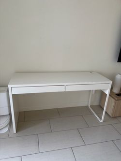 IKEA White Desk with 2 Drawers
