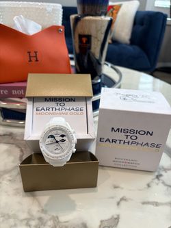 BNIB Omega x Swatch MoonSwatch Mission to Earthphase "Moonshine Gold"