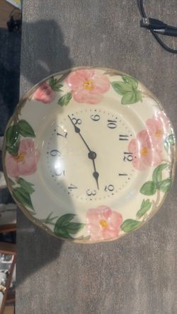 Franciscan desert rose plate clock