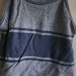 Womans 2pc Blue Knit Shell + Sweater Set. Perfect For Work AC Or Evening When It Cools M 10-12