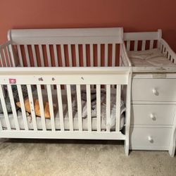 Convertible Baby Crib White