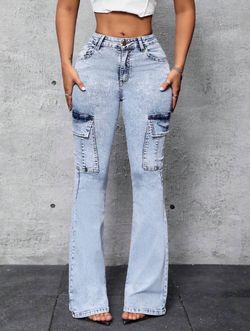 Flared Light Wash Jeans 