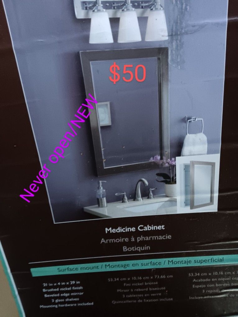 Brand NEW never Opened Medicine Cabinent Surface Mount