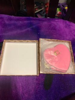 Pink heart shaped coin purse