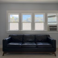 Article Black Leather Sofa / Couch 84”