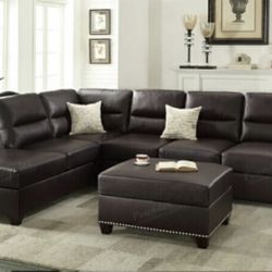 Sectional Sofa with Ottoman